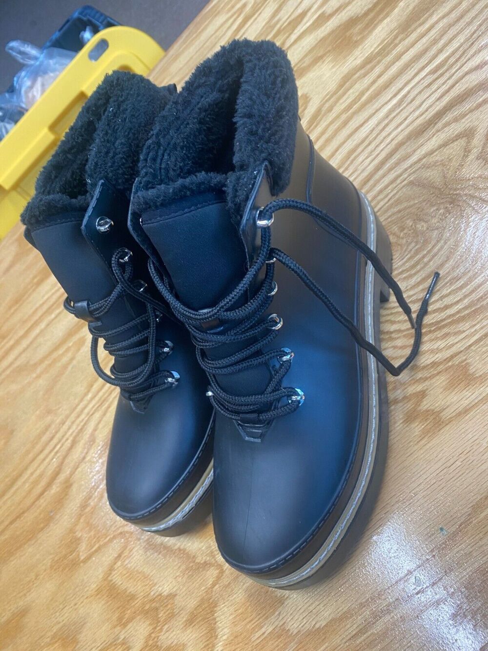 Marc Fisher Fairaly Winter Snow Boots Women's 9 M Black Lace Up Waterproof S14